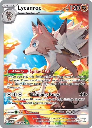 Lycanroc - 166/159 166 - SV09 Journey Together Holofoil