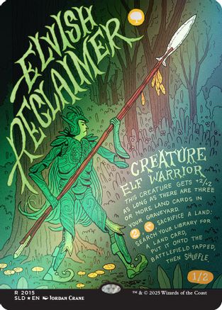 Elvish Reclaimer (Rainbow Foil) (SLD-2015) - Secret Lair Drop Series Foil - Premium MTG Single from Wizards of the Coast - Just $1.47! Shop now at Game Crave Tournament Store