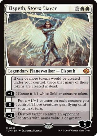Elspeth, Storm Slayer (PPTDM-011) - Promo Pack: Tarkir: Dragonstorm Foil - Premium MTG Single from Wizards of the Coast - Just $12.61! Shop now at Game Crave Tournament Store