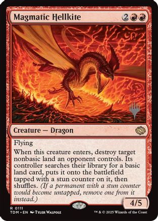 Magmatic Hellkite (PPTDM-111) - Promo Pack: Tarkir: Dragonstorm Foil - Premium MTG Single from Wizards of the Coast - Just $0.24! Shop now at Game Crave Tournament Store