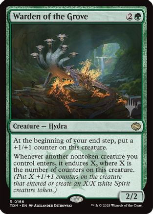 Warden of the Grove (PPTDM-166) - Promo Pack: Tarkir: Dragonstorm - Premium MTG Single from Wizards of the Coast - Just $0.34! Shop now at Game Crave Tournament Store