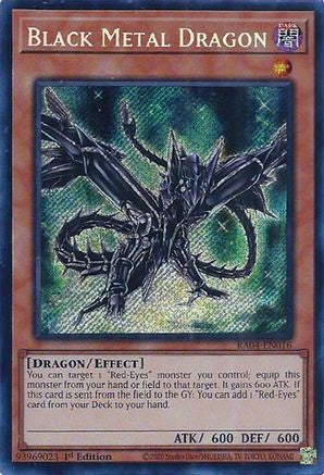 Black Metal Dragon (Secret Rare) (RA04-EN016) - Quarter Century Stampede 1st Edition - Premium Yugioh Single from Konami - Just $0.55! Shop now at Game Crave Tournament Store