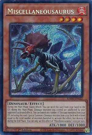 Miscellaneousaurus (Secret Rare) (RA04-EN022) - Quarter Century Stampede 1st Edition - Premium Yugioh Single from Konami - Just $0.25! Shop now at Game Crave Tournament Store