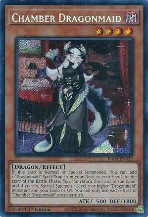 Chamber Dragonmaid (Secret Rare) (RA04-EN032) - Quarter Century Stampede 1st Edition - Premium Yugioh Single from Konami - Just $0.26! Shop now at Game Crave Tournament Store