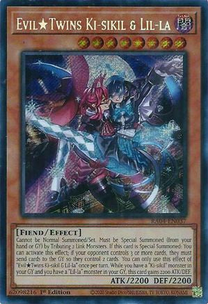 EvilTwins Ki-sikil & Lil-la (Secret Rare) (RA04-EN037) - Quarter Century Stampede 1st Edition - Premium Yugioh Single from Konami - Just $0.25! Shop now at Game Crave Tournament Store
