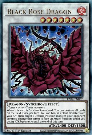 Black Rose Dragon (PUR) (RA04-EN057) - Quarter Century Stampede 1st Edition - Premium Yugioh Single from Konami - Just $0.96! Shop now at Game Crave Tournament Store