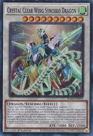 Crystal Clear Wing Synchro Dragon (RA04-EN059) - Quarter Century Stampede 1st Edition - Premium Yugioh Single from Konami - Just $0.25! Shop now at Game Crave Tournament Store