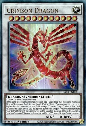 Crimson Dragon (card) (PUR) (RA04-EN061) - Quarter Century Stampede 1st Edition - Premium Yugioh Single from Konami - Just $0.70! Shop now at Game Crave Tournament Store
