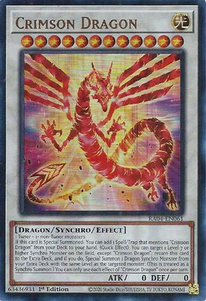 Crimson Dragon (card) (UR) (RA04-EN061) - Quarter Century Stampede 1st Edition - Premium Yugioh Single from Konami - Just $0.25! Shop now at Game Crave Tournament Store