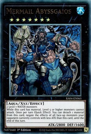Mermail Abyssgaios (PUR) (RA04-EN065) - Quarter Century Stampede 1st Edition - Premium Yugioh Single from Konami - Just $0.25! Shop now at Game Crave Tournament Store