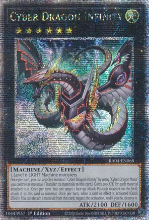 Cyber Dragon Infinity (Alternate Art) (Quarter Century Secret Rare) (RA04-EN068) - Quarter Century Stampede 1st Edition - Premium Yugioh Single from Konami - Just $7.25! Shop now at Game Crave Tournament Store
