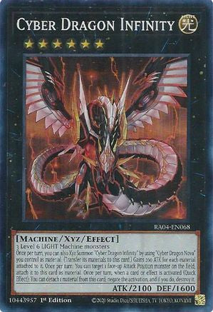 Cyber Dragon Infinity (RA04-EN068) - Quarter Century Stampede 1st Edition - Premium Yugioh Single from Konami - Just $0.25! Shop now at Game Crave Tournament Store