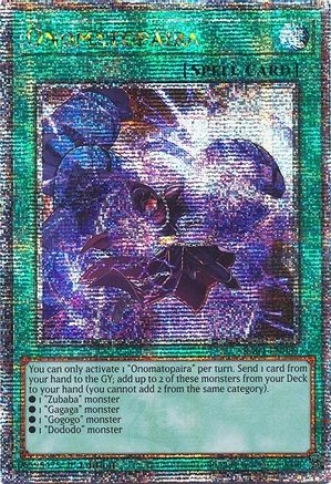Onomatopaira (Quarter Century Secret Rare) (RA04-EN089) - Quarter Century Stampede 1st Edition