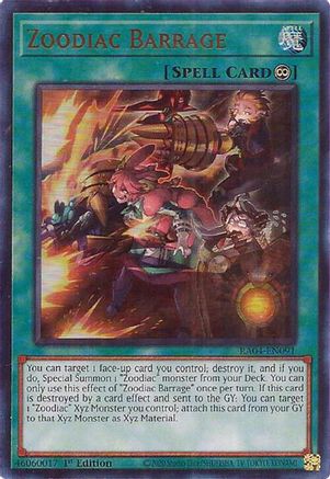 Zoodiac Barrage (UR) (RA04-EN091) - Quarter Century Stampede 1st Edition - Premium Yugioh Single from Konami - Just $0.25! Shop now at Game Crave Tournament Store