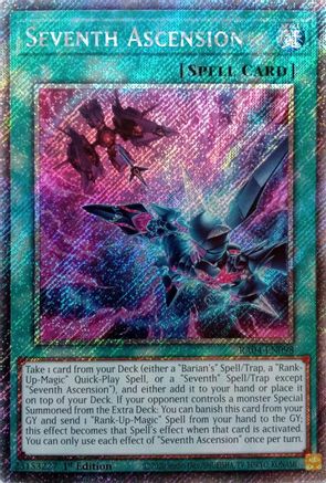 Seventh Ascension (Platinum Secret Rare) (RA04-EN098) - Quarter Century Stampede 1st Edition