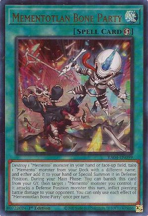 Mementotlan Bone Party (UR) (RA04-EN099) - Quarter Century Stampede 1st Edition - Premium Yugioh Single from Konami - Just $0.25! Shop now at Game Crave Tournament Store