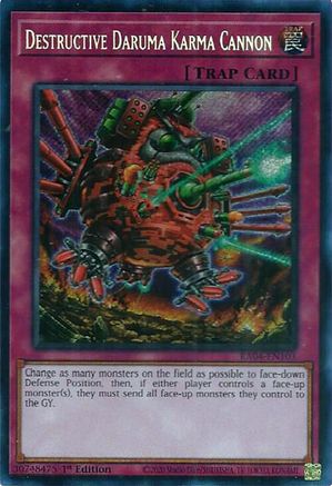 Destructive Daruma Karma Cannon (Secret Rare) (RA04-EN103) - Quarter Century Stampede 1st Edition - Premium Yugioh Single from Konami - Just $0.32! Shop now at Game Crave Tournament Store