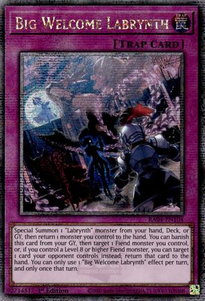 Big Welcome Labrynth (Quarter Century Secret Rare) (RA04-EN104) - Quarter Century Stampede 1st Edition - Premium Yugioh Single from Konami - Just $5.63! Shop now at Game Crave Tournament Store
