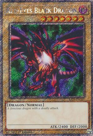 Red-Eyes Black Dragon (4th Art) (Platinum Secret Rare) (RA04-EN109) - Quarter Century Stampede 1st Edition - Premium Yugioh Single from Konami - Just $0.71! Shop now at Game Crave Tournament Store