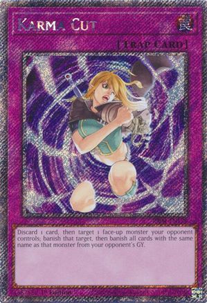 Karma Cut (Platinum Secret Rare) (RA04-EN128) - Quarter Century Stampede 1st Edition - Premium Yugioh Single from Konami - Just $0.71! Shop now at Game Crave Tournament Store
