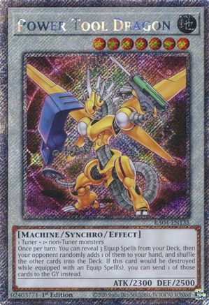 Power Tool Dragon (Platinum Secret Rare) (RA04-EN135) - Quarter Century Stampede 1st Edition - Premium Yugioh Single from Konami - Just $0.44! Shop now at Game Crave Tournament Store