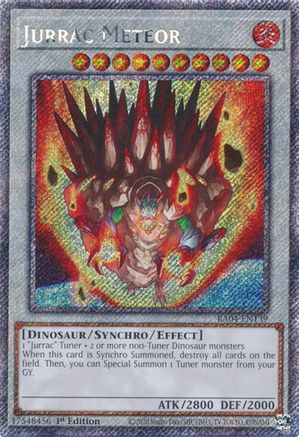 Jurrac Meteor (Platinum Secret Rare) (RA04-EN139) - Quarter Century Stampede 1st Edition - Premium Yugioh Single from Konami - Just $0.33! Shop now at Game Crave Tournament Store