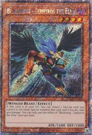 Blackwing - Zephyros the Elite (Platinum Secret Rare) (RA04-EN145) - Quarter Century Stampede 1st Edition - Premium Yugioh Single from Konami - Just $0.31! Shop now at Game Crave Tournament Store