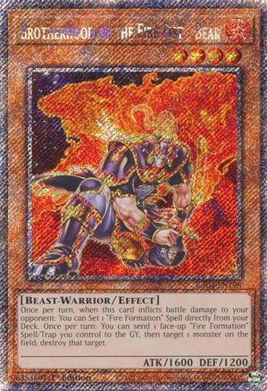 Brotherhood of the Fire Fist - Bear (Platinum Secret Rare) (RA04-EN198) - Quarter Century Stampede 1st Edition - Premium Yugioh Single from Konami - Just $0.25! Shop now at Game Crave Tournament Store