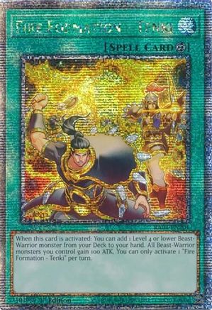 Fire Formation - Tenki (Quarter Century Secret Rare) (RA04-EN201) - Quarter Century Stampede 1st Edition