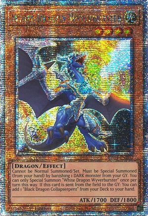 White Dragon Wyverburster (Quarter Century Secret Rare) (RA04-EN203) - Quarter Century Stampede 1st Edition