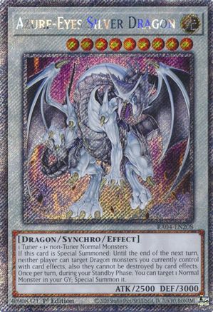 Azure-Eyes Silver Dragon (Platinum Secret Rare) (RA04-EN208) - Quarter Century Stampede 1st Edition - Premium Yugioh Single from Konami - Just $0.54! Shop now at Game Crave Tournament Store