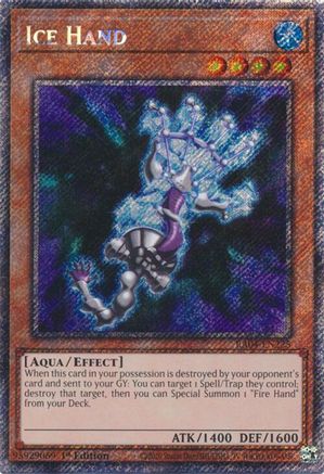 Ice Hand (Platinum Secret Rare) (RA04-EN225) - Quarter Century Stampede 1st Edition - Premium Yugioh Single from Konami - Just $0.26! Shop now at Game Crave Tournament Store