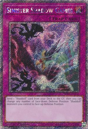 Sinister Shadow Games (Platinum Secret Rare) (RA04-EN232) - Quarter Century Stampede 1st Edition - Premium Yugioh Single from Konami - Just $0.25! Shop now at Game Crave Tournament Store