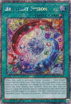 Brilliant Fusion (Platinum Secret Rare) (RA04-EN254) - Quarter Century Stampede 1st Edition - Premium Yugioh Single from Konami - Just $0.30! Shop now at Game Crave Tournament Store