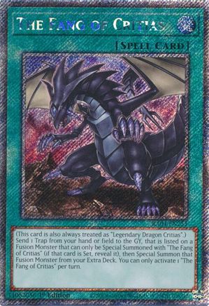 The Fang of Critias (Platinum Secret Rare) (RA04-EN255) - Quarter Century Stampede 1st Edition - Premium Yugioh Single from Konami - Just $0.30! Shop now at Game Crave Tournament Store