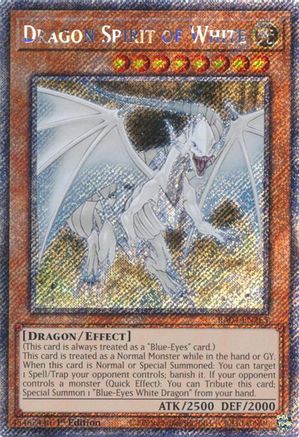 Dragon Spirit of White (Platinum Secret Rare) (RA04-EN265) - Quarter Century Stampede 1st Edition - Premium Yugioh Single from Konami - Just $0.31! Shop now at Game Crave Tournament Store