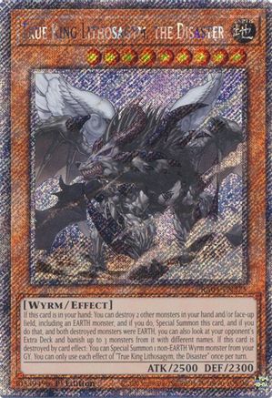 True King Lithosagym, the Disaster (Platinum Secret Rare) (RA04-EN275) - Quarter Century Stampede 1st Edition - Premium Yugioh Single from Konami - Just $0.26! Shop now at Game Crave Tournament Store