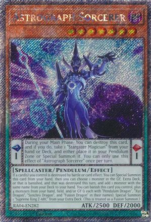 Astrograph Sorcerer (Platinum Secret Rare) (RA04-EN282) - Quarter Century Stampede 1st Edition - Premium Yugioh Single from Konami - Just $0.29! Shop now at Game Crave Tournament Store