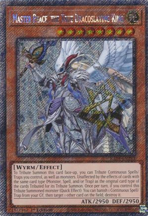 Master Peace, the True Dracoslaying King (Platinum Secret Rare) (RA04-EN283) - Quarter Century Stampede 1st Edition - Premium Yugioh Single from Konami - Just $0.71! Shop now at Game Crave Tournament Store