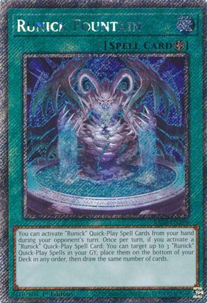 Runick Fountain (Platinum Secret Rare) (RA04-EN296) - Quarter Century Stampede 1st Edition - Premium Yugioh Single from Konami - Just $0.30! Shop now at Game Crave Tournament Store