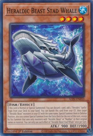 Heraldic Beast Stad Whale (ALIN-EN010) - Alliance Insight 1st Edition - Premium Yugioh Single from Konami - Just $0.25! Shop now at Game Crave Tournament Store