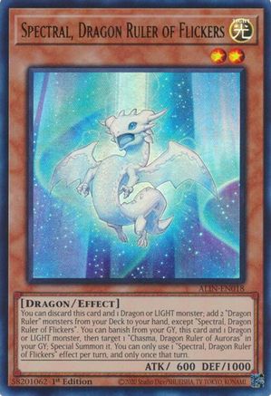 Spectral, Dragon Ruler of Flickers (ALIN-EN018) - Alliance Insight 1st Edition - Premium Yugioh Single from Konami - Just $3.54! Shop now at Game Crave Tournament Store