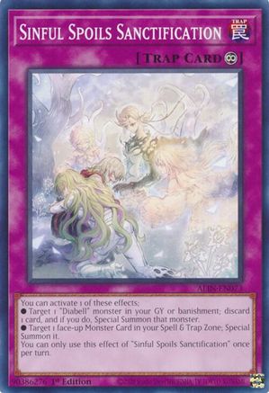 Sinful Spoils Sanctification (ALIN-EN073) - Alliance Insight 1st Edition - Premium Yugioh Single from Konami - Just $0.25! Shop now at Game Crave Tournament Store