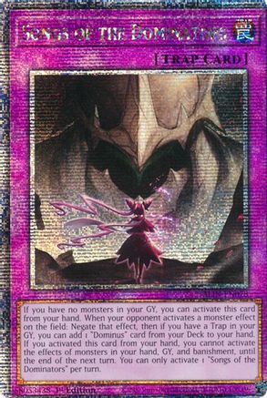 Songs of the Dominators (Quarter Century Secret Rare) (ALIN-EN078) - Alliance Insight 1st Edition - Premium Yugioh Single from Konami - Just $52.36! Shop now at Game Crave Tournament Store