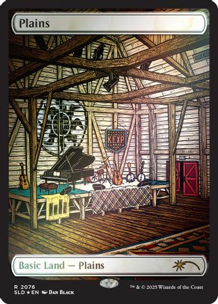 Plains (2076) (Rainbow Foil) (SLD-2076) - Secret Lair Drop Series Foil - Premium MTG Single from Wizards of the Coast - Just $0.53! Shop now at Game Crave Tournament Store