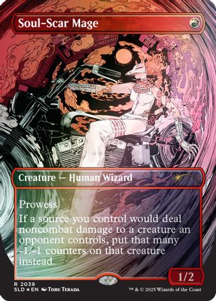 Soul-Scar Mage (2039) (Rainbow Foil) (SLD-2039) - Secret Lair Drop Series Foil - Premium MTG Single from Wizards of the Coast - Just $0.79! Shop now at Game Crave Tournament Store