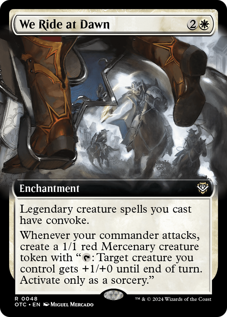 We Ride at Dawn (OTC-048) - Outlaws of Thunder Junction Commander: (Extended Art) - Premium MTG Single from Wizards of the Coast - Just $0.25! Shop now at Game Crave Tournament Store