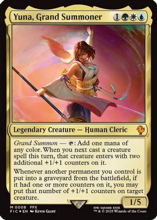 Yuna, Grand Summoner (FIC-008) - Commander: FINAL FANTASY - Premium MTG Single from Wizards of the Coast - Just $1.60! Shop now at Game Crave Tournament Store