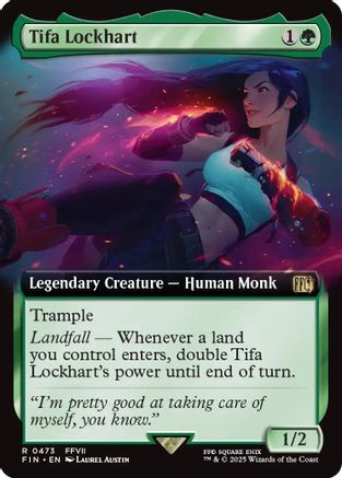 Tifa Lockhart (Extended Art) (FIN-473) - FINAL FANTASY Foil - Premium MTG Single from Wizards of the Coast - Just $21.03! Shop now at Game Crave Tournament Store