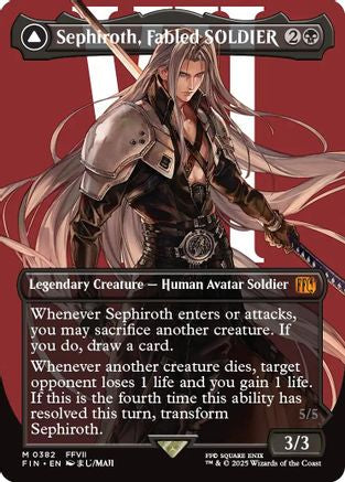 Sephiroth, Fabled SOLDIER (Borderless) (0382) (FIN-382) - FINAL FANTASY - Premium MTG Single from Wizards of the Coast - Just $21.41! Shop now at Game Crave Tournament Store